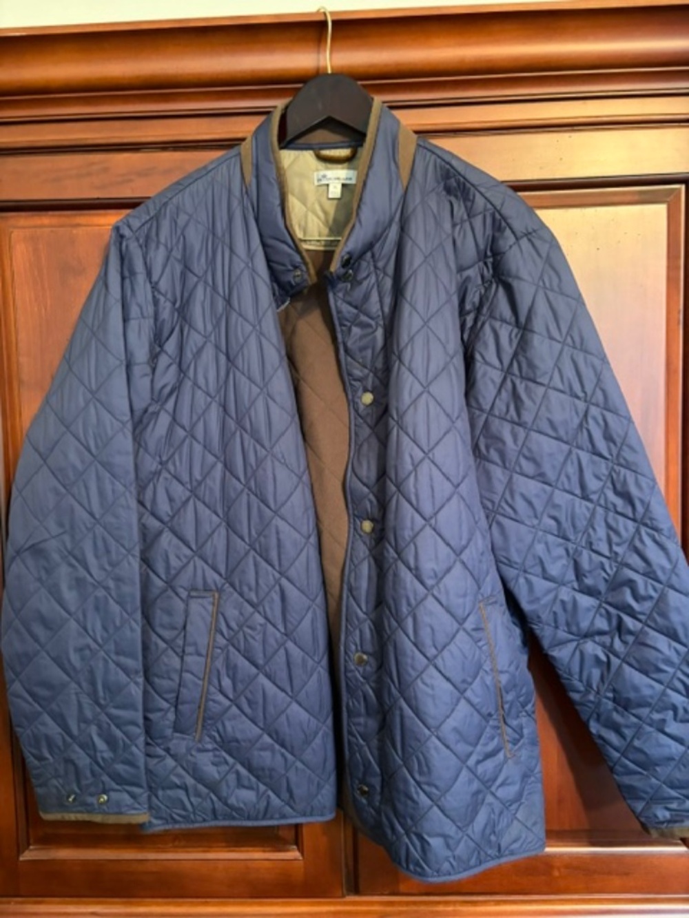 Peter Millar Mens Quilted Navy Coat XL NWOT